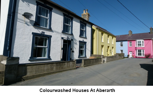 Colour washed houses at Aberarth