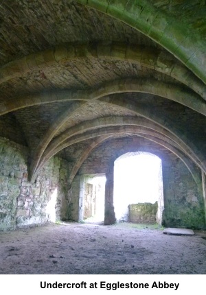 Egglestone Abbey undercroft