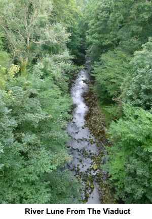 River Lune from the viaduct near Middleton-in-Teesdale.