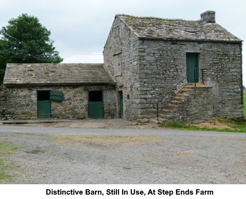 Distinctive barn at Step Ends Farm