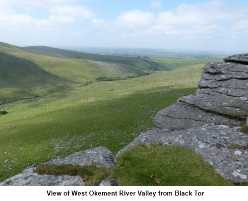 West Okement river valley from Black Tor