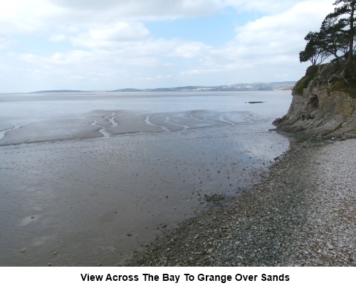 View across Morecambe Bay to Grange Over Sands