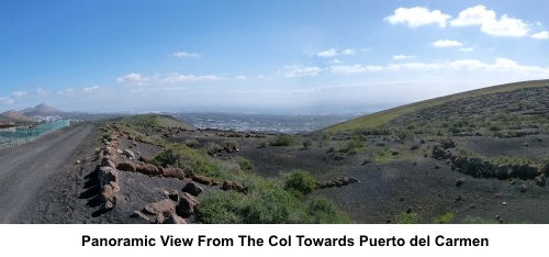 Panoramic view from the col to Puerto Del Carmen