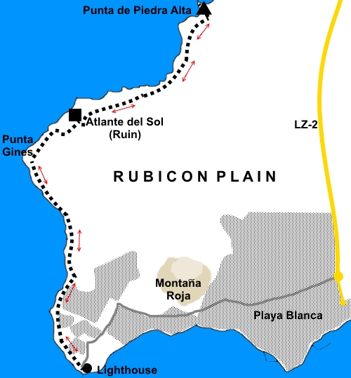 Lanzarote walk on Rubicon Plain