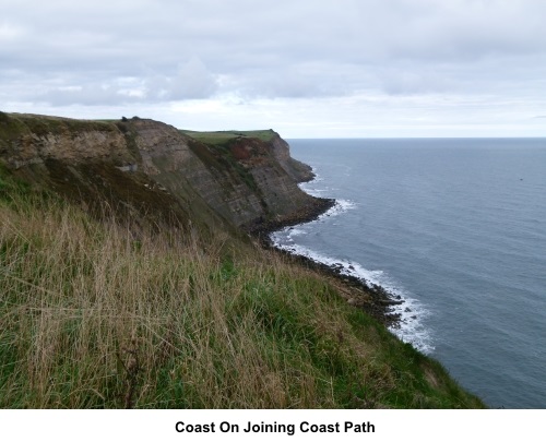 View on joining Coast Path (Cleveland Way)
