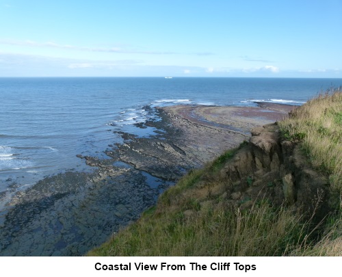 Coastal view from the cliff tops above Staithes.