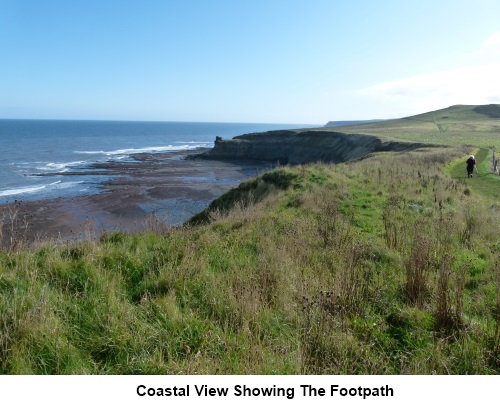Coastal view en route to Port Mulgrave showing the footpath.