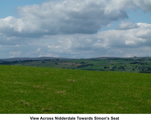 View over Nidderdale to Simon's Seat
