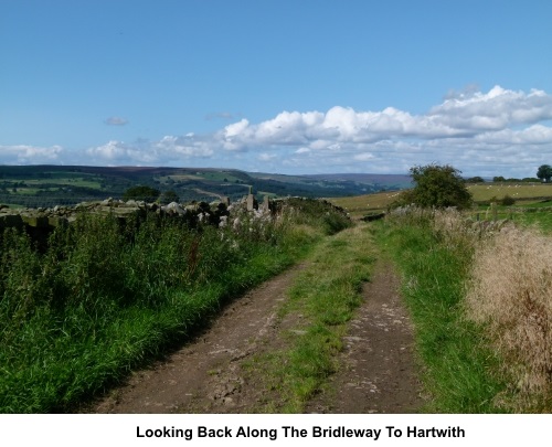 Looking along the bridleway to Hartwith