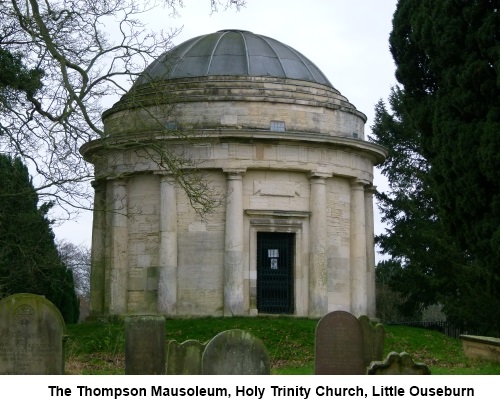 The Thompson Mausoleum in the churchyard at Little Ouseburn