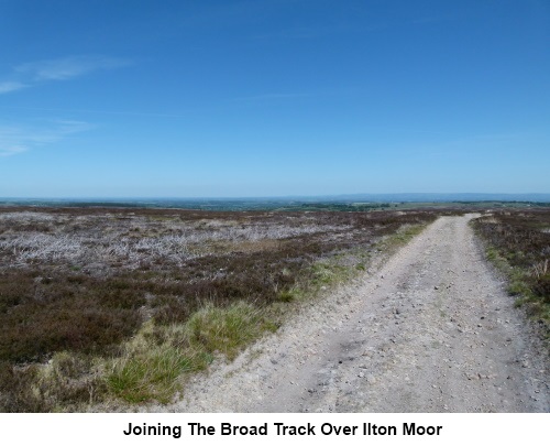 Joining the broad track over Ilton Moor