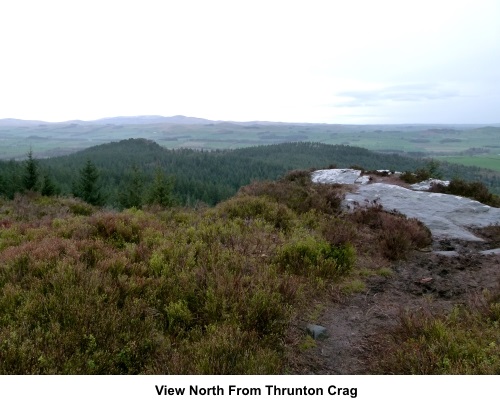 View north from Thrunton Crag