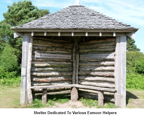 Shelter dedicated to Exmoor Helpers