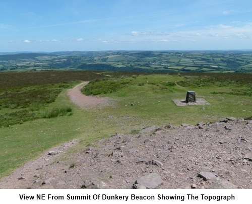 View NE from summit of Dunkery Beacon