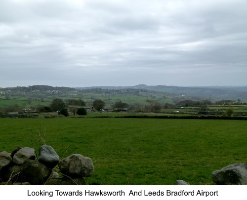 Looking towards Hawksworth and Leeds Bradford Airport.