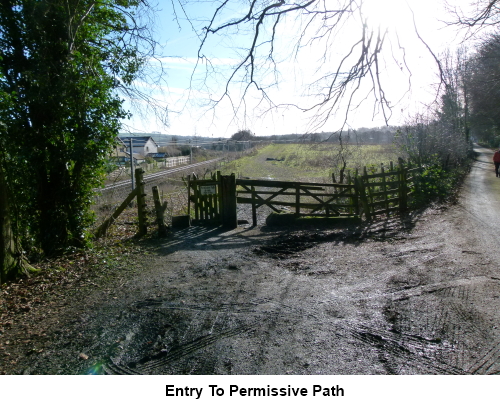 Entry to permissive path off Hag Farm Road
