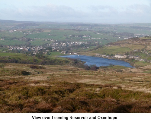 View over Leeming Reservoir and Oxenhope