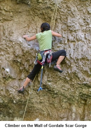 Climber at Gordale Scar