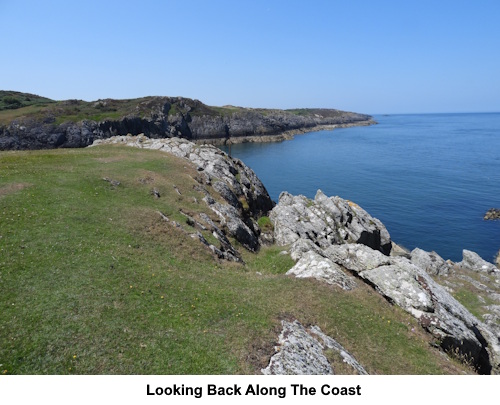 Looking back along the coast.