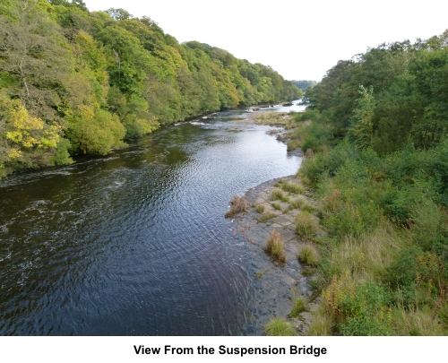 View from Whorlton suspension bridge