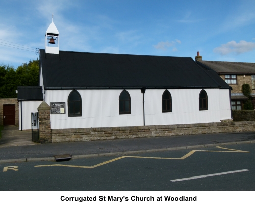 Corrugated iron church at Woodland