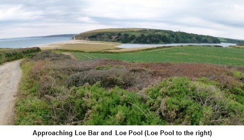 Approaching Loe Bar and Loe Pool