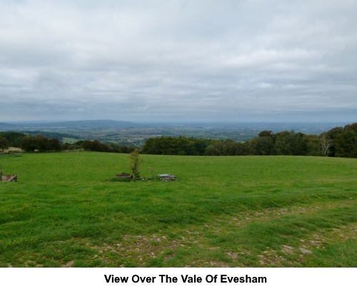 A view from Broadwy Hill over the Vale of Evesham.