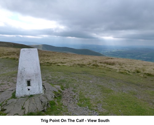 Trig point on the Howgill Fells at The Calf