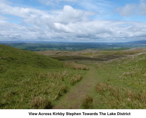 View over Kirkby Stephen to the Lake District