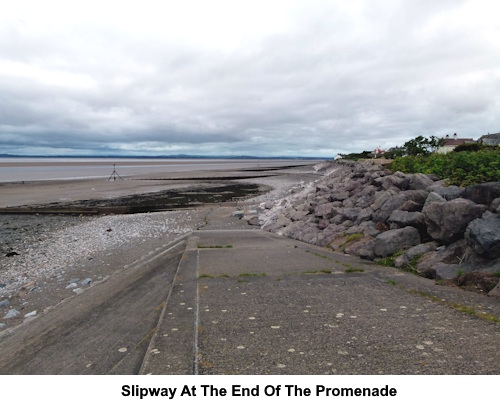 The slipway at the end of the promenade.
