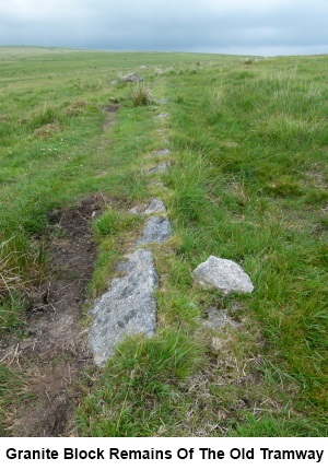 Granite blocks remaining from the old tramway.