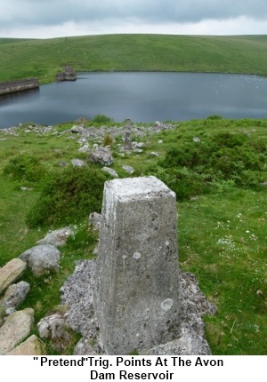 "Pretend trig. points at the Avon Dam reservoir.