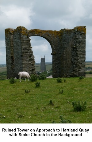 Ruined Tower near Hartland Quay