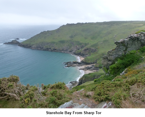 Starehole Bay from Sharp Tor.