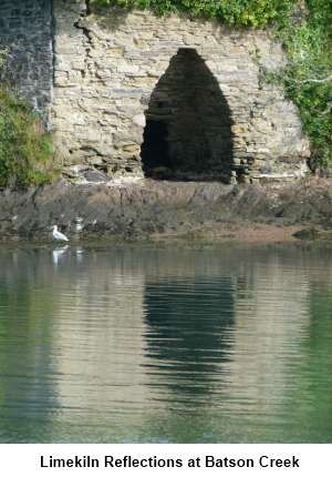 Limekiln reflections at Batson Creek