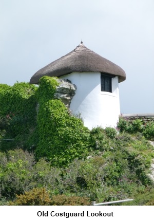 Thatched old Rickham coastguard station