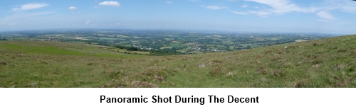 Panorama on descent from Cosdon Hill