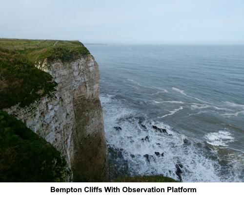 Bempton Cliffs with observation platform.