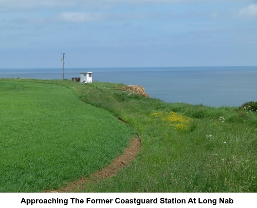 Approaching the former coastguard station at Long Nab