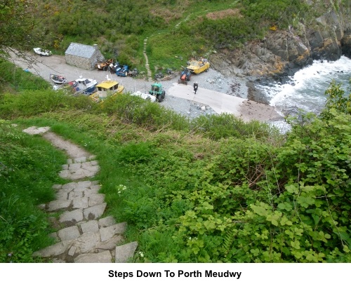 Steps down to Port Meudwy