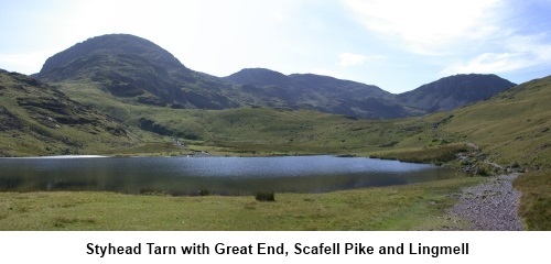 Styhead Tarn, Great End,Scafell Pike,Lingmell