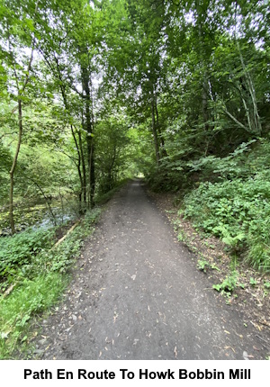 The footpath on the way to Howk Bobbin Mill.