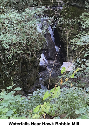 Waterfalls near Howk Bobbin Mill.