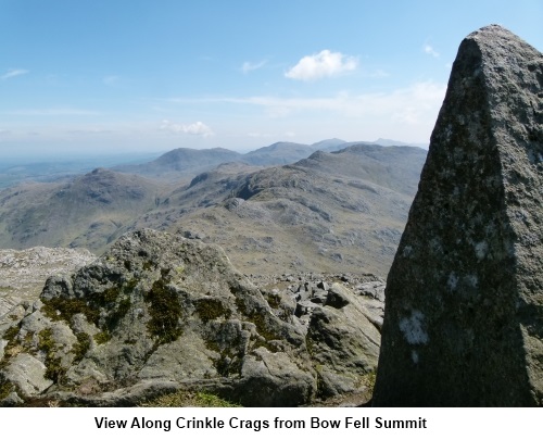 View of Crinkle Crags from Bow fell