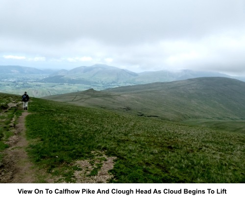 View to Calfhow Pike and Clough Head