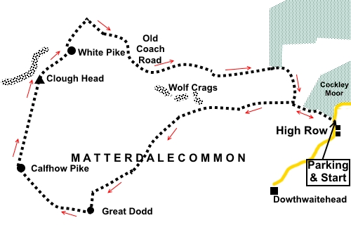 Great Dodd and Clough Head sketch map