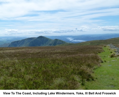 View to coast with Lake Windermere, Yoke, Ill Bell and Froswick