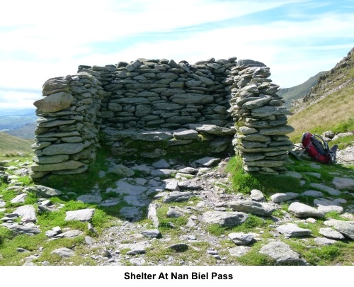 Shelter at Nan Bield Pass