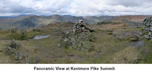 View at Kentmere Pike summit