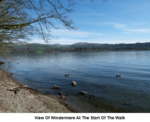 Windermere by the start of the walk.